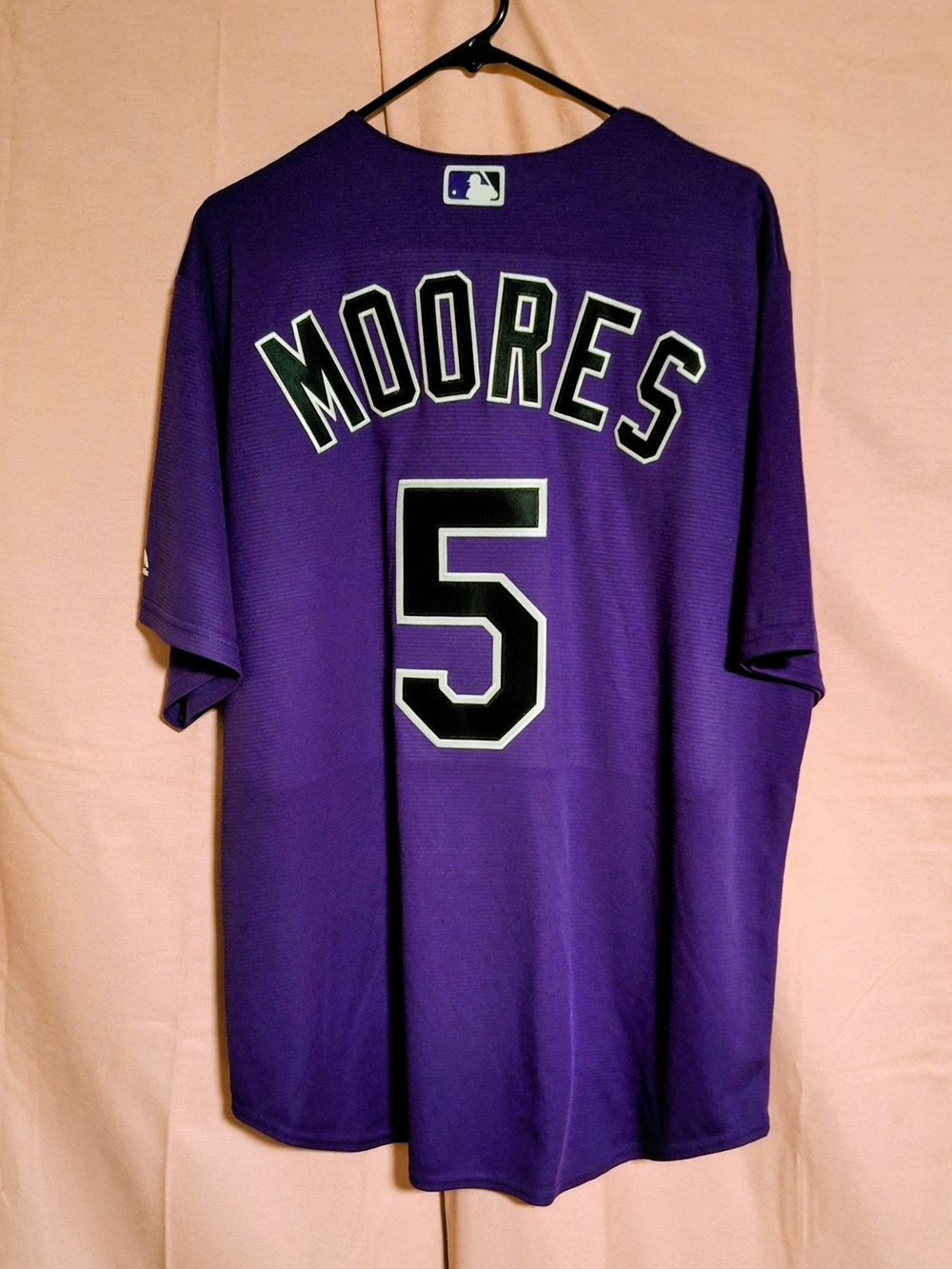 Majestic Colorado Rockies Moores #5 jersey Purple Baseball Jersey